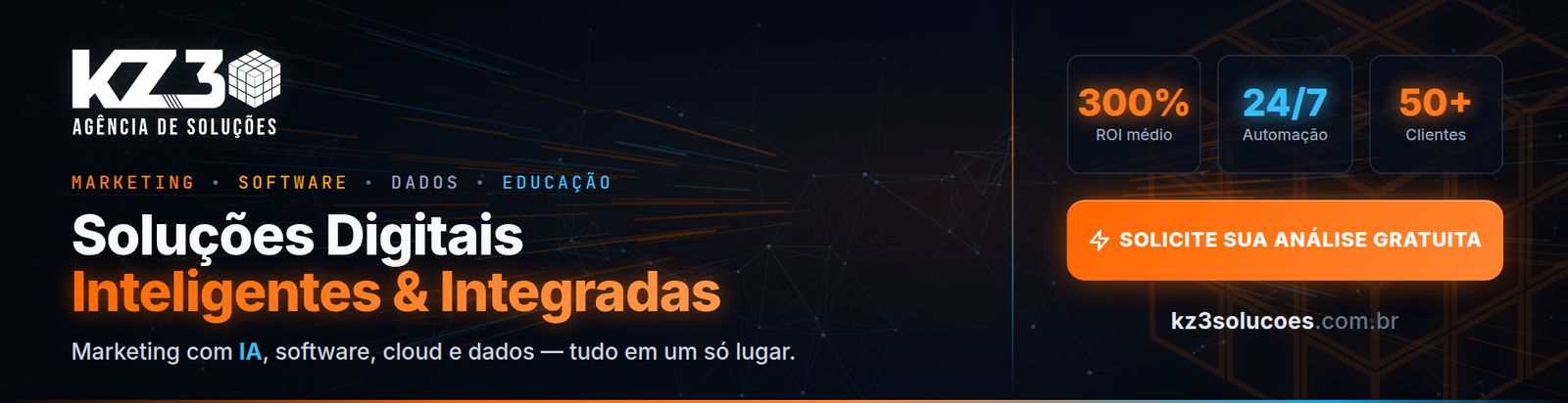 KZ3 Soluções — Notícia rodapé (billboard)