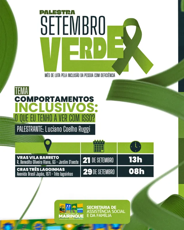Palestra Setembro Verde - CRAS Vila Barreto